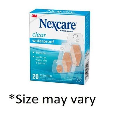 Bandage Strips Plastic Nexcare .0625x2.25" Flexible Clear Latex 20/Box, 24 BX/CA - Surgical Supplies NY